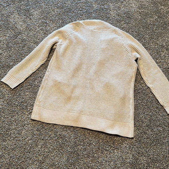 Cream Oversized Waffle Knit Cardigan Size Small - Picture 4 of 4